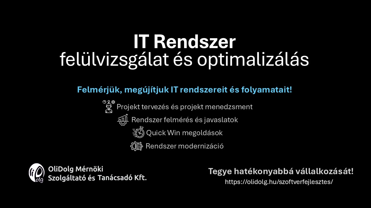 IT Rendszer felülvizsgálat